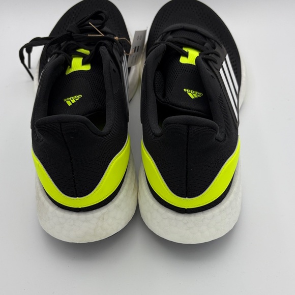 Adidas Black and White Running Shoes with Neon Highlights - Picture 3 of 5